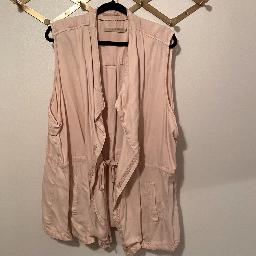 Plus Size Pale Pink Utility Vest